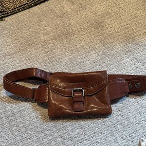 Brown Leather Belt Bag